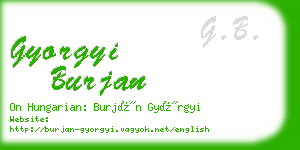 gyorgyi burjan business card